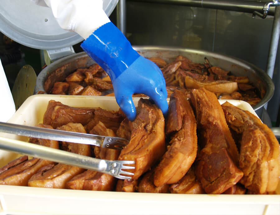 チャーシュー作成の様子